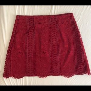Abercrombie & Fitch Red Skirt Size 6